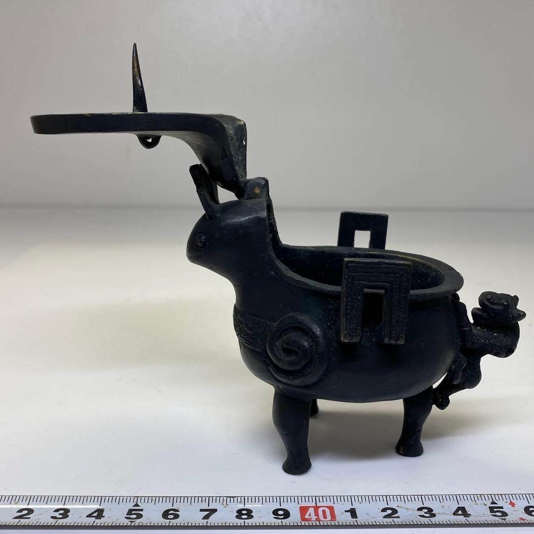 赤銅 動物形 ろうそく立て 木 520g タエチ 東さ6-0724 SKLAD-KIRPICHA_RU