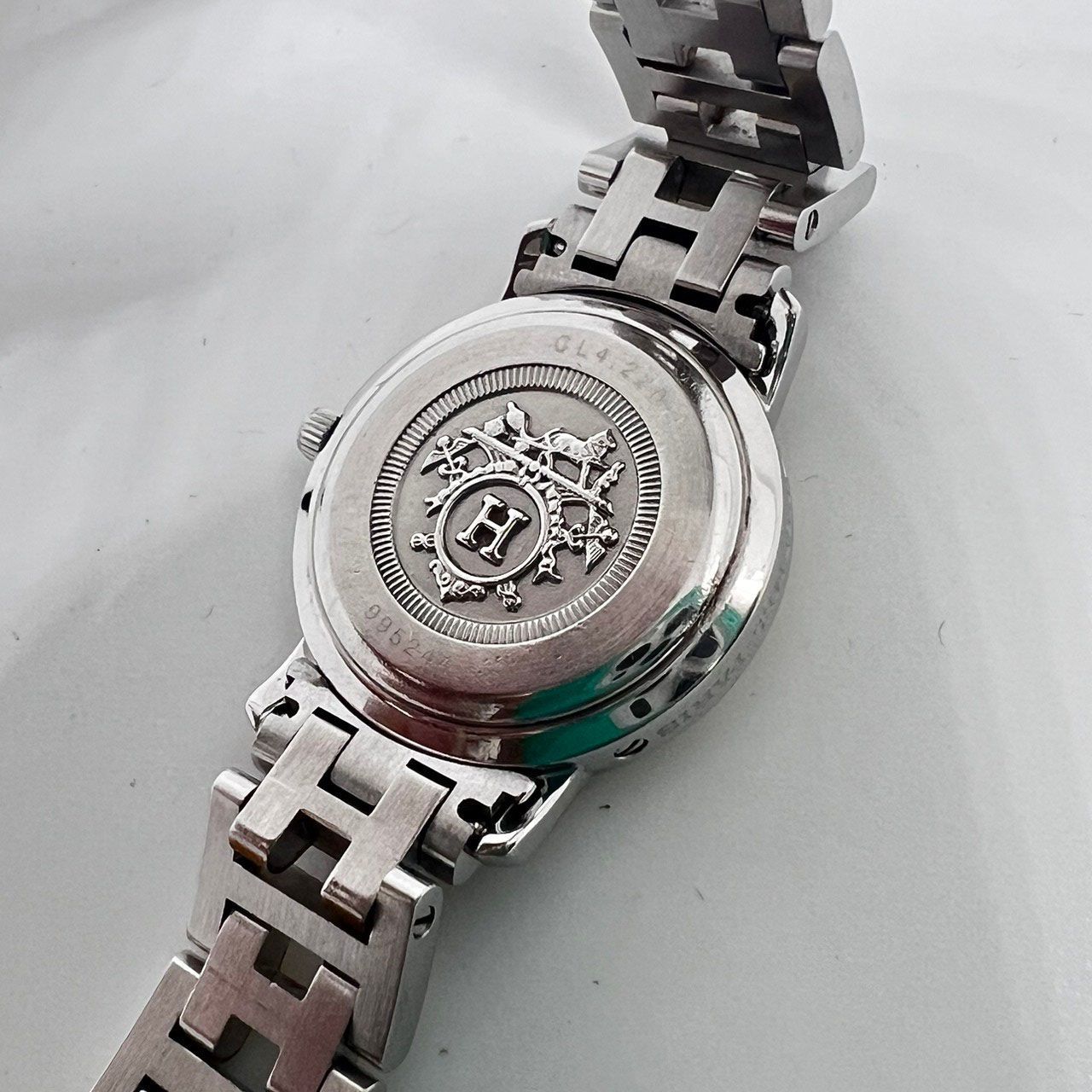 エルメス HERMES クリッパー CL4.220 デイト クオーツ コンビ