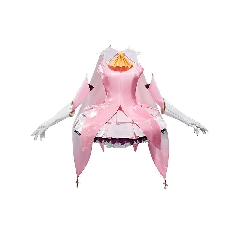 在庫 Miccostumes レディース 大人 アニメ ゲーム 少女風 かわいい キュート 萌え かっこいい コスチューム コスプレ コス 戦闘服 袖なし スカート 仮装 変身 変装 衣装セット ピンク XL 0