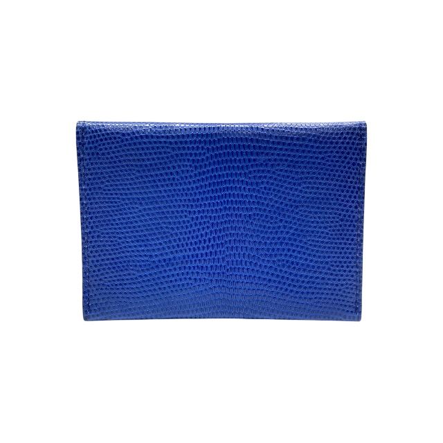 デルヴォー K02B コインケース コインパース カードケース 財布 レザー ブルー ロゴ DELVAUX