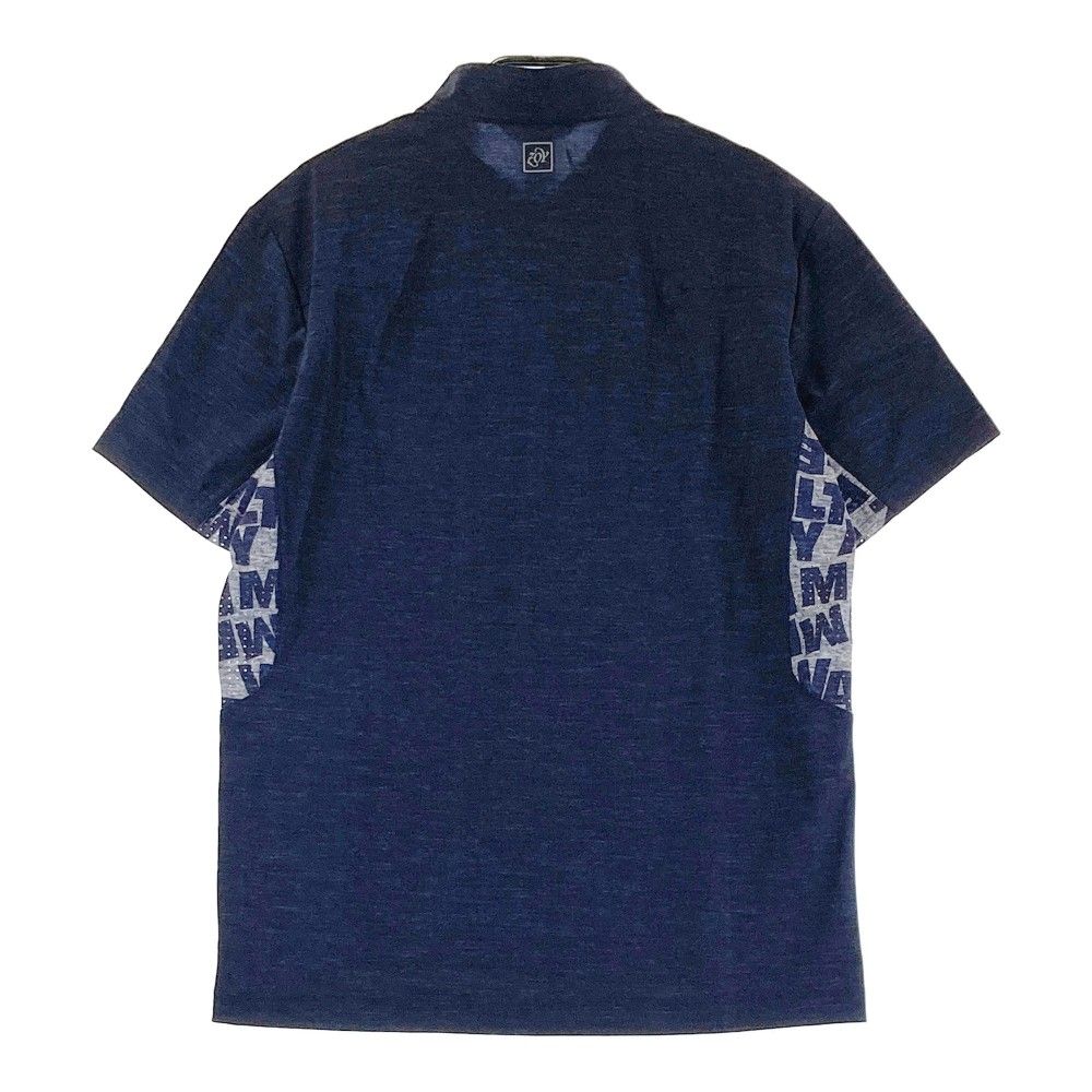 サイズ：1 ZOY ゾーイ 071402007 半袖ハーフジップTシャツ  ネイビー系 [240101416474] ゴルフウェア メンズ ストスト サイズ：1 ZOY ゾーイ 071402007 半袖ハーフジップTシャツ