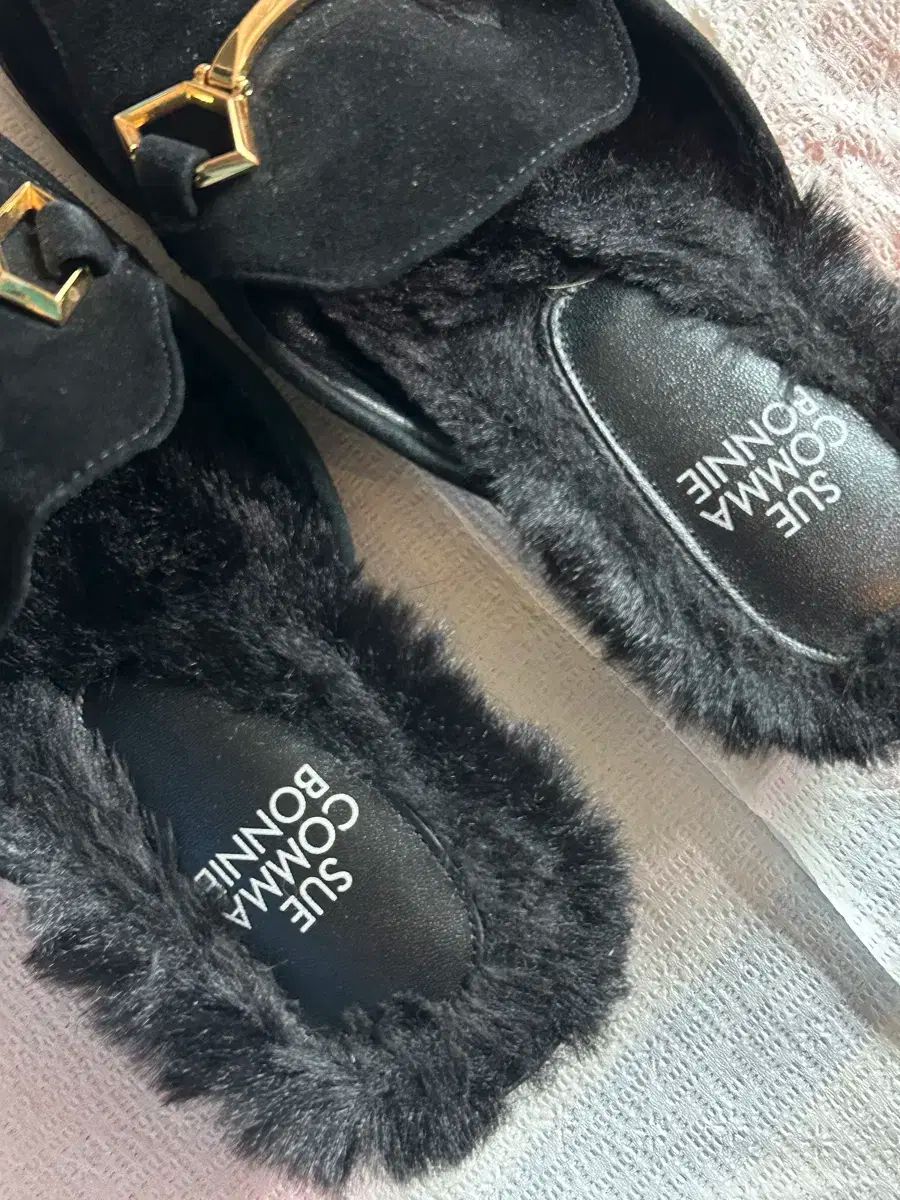 SUECOMMA BONNIE シューコンマボニー スエード 黒 ミュール 370 240