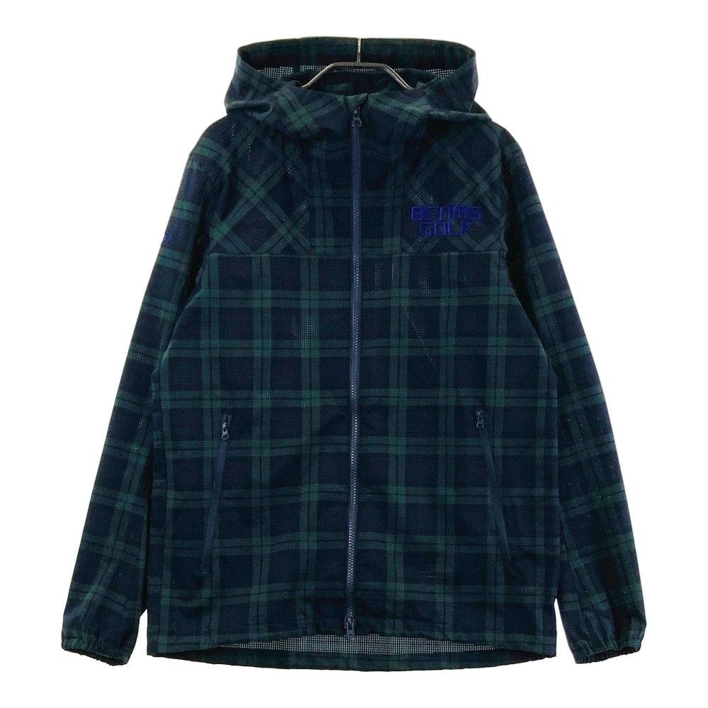 美品　BEAMS GOLF ビームスゴルフ ジャケット パーカー M チェック サイズ：M BEAMS GOLF ビームスゴルフ ジップパーカー チェック柄