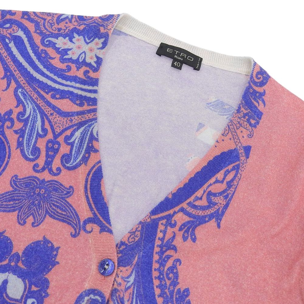 超美品 エトロ ETRO 現行タグ カーディガン レディース カシミアシルク
