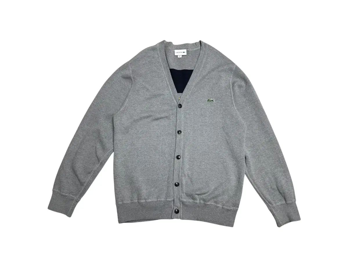 395 ラコステ コットン カーディガン L