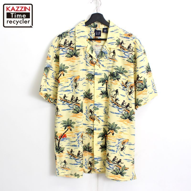 00s GAP ギャップ オープンカラー OLD GAP 半袖シャツ メンズ 表記Lサイズ