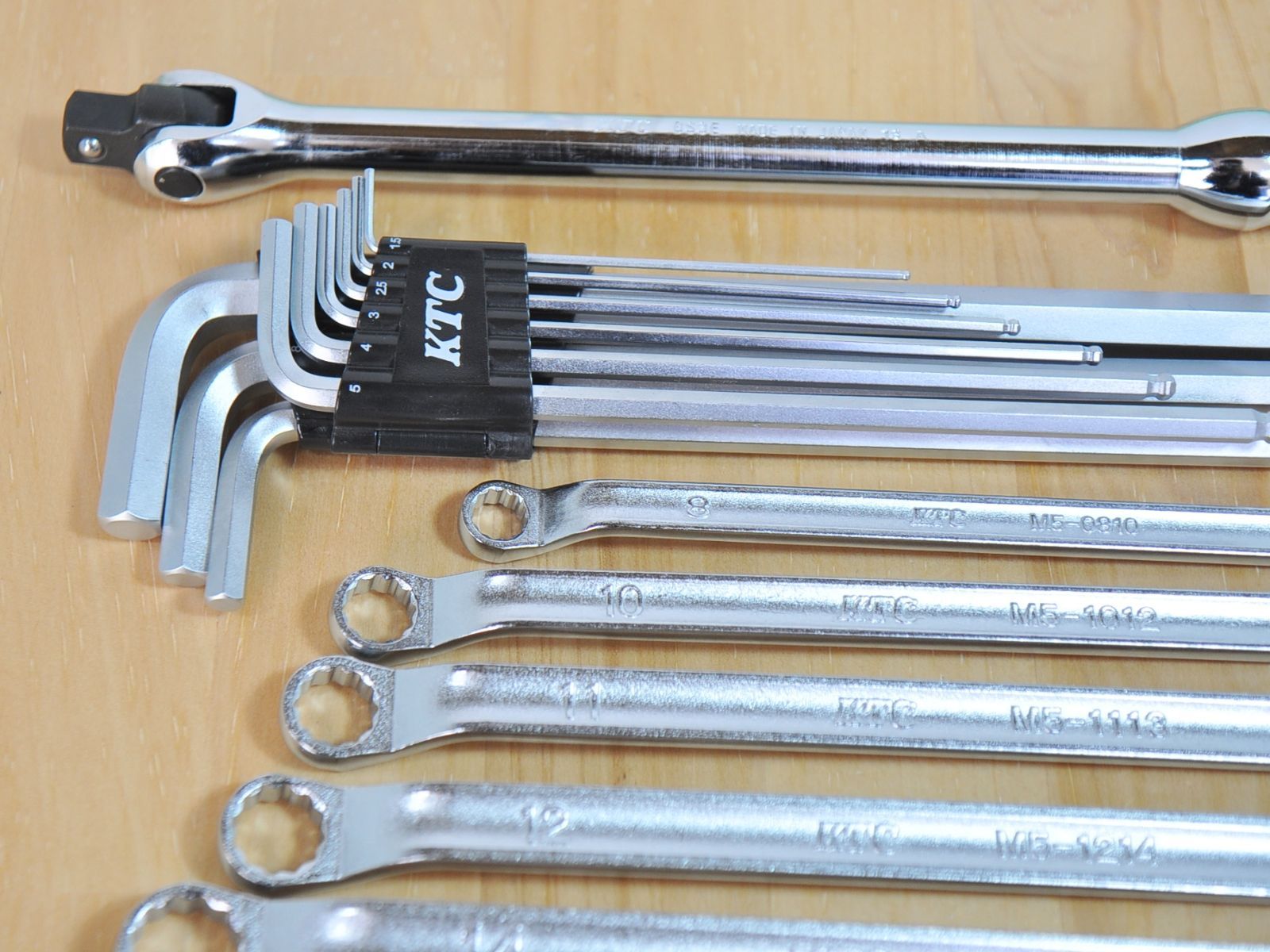 KTC ロング メガネレンチ 7本 スピンナハンドル 六角棒レンチ セット