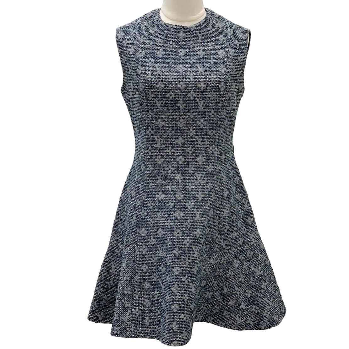 ヴィトン ワンピース モノグラム ノースリーブ ブルー系 ヴィトン ワンピース モノグラム ノースリーブ ブルー系