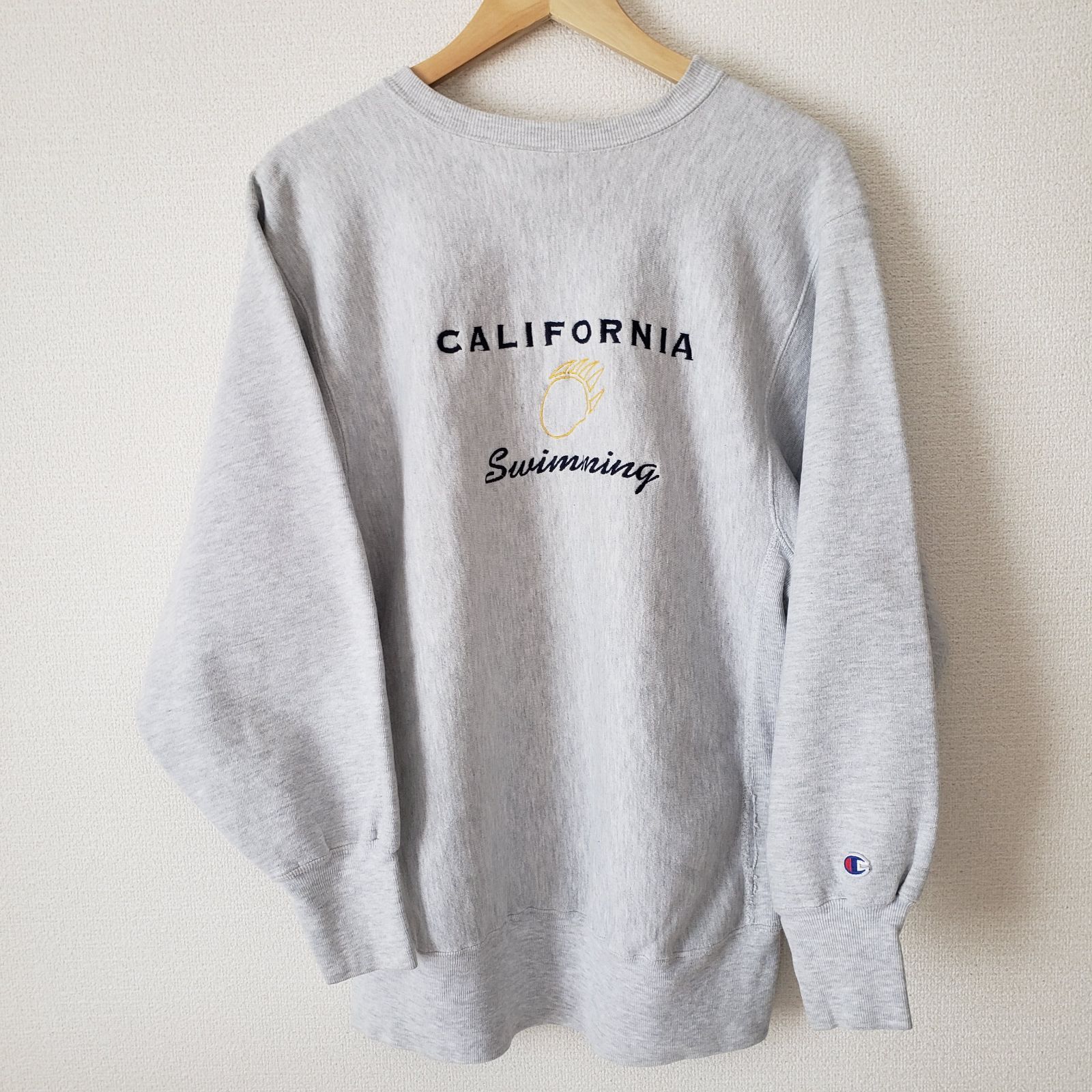 CHAMPION リバースウィーブ カリフォルニア スイミング刺繍ロゴ サイズ 