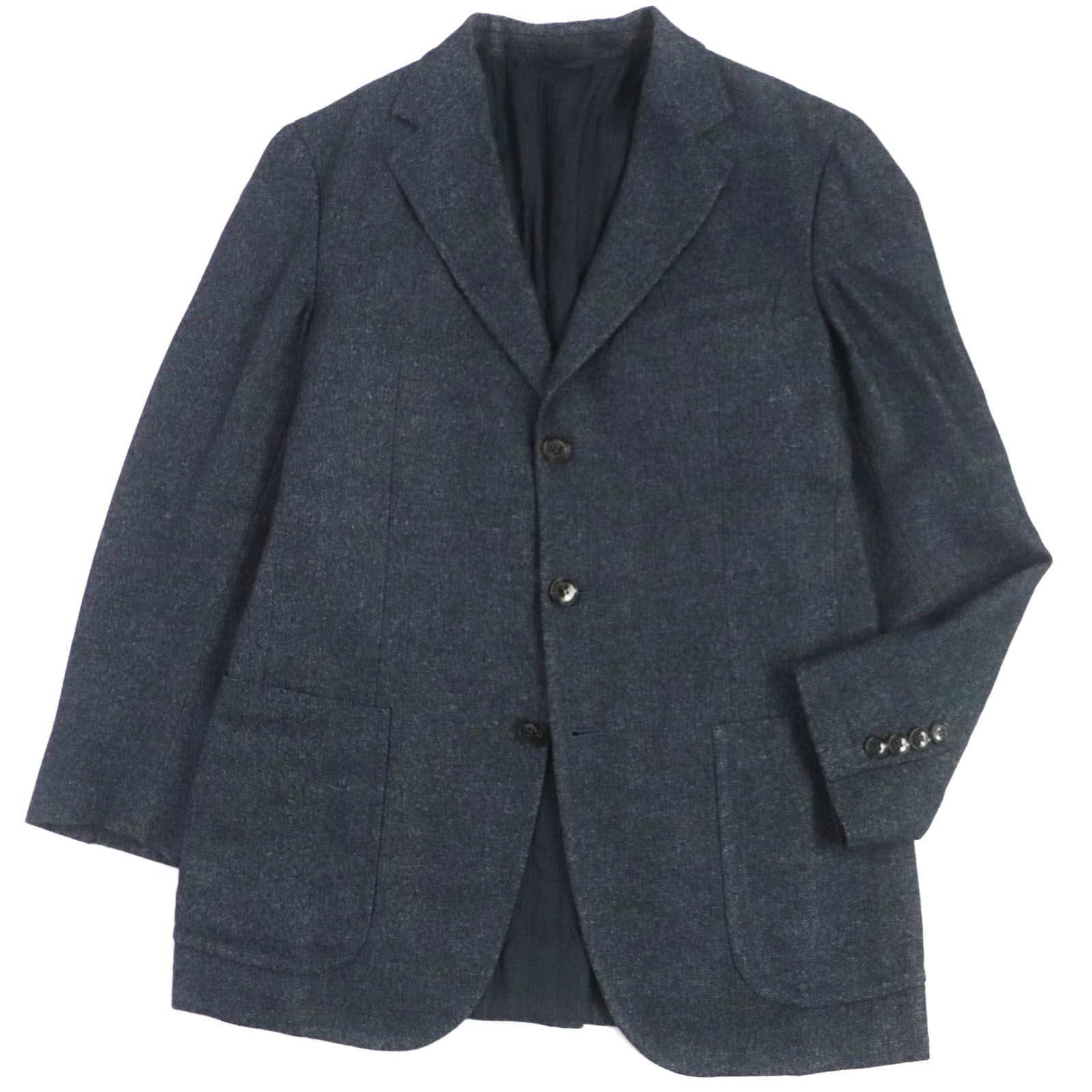 極美品▽Ermenegildo Zegna エルメネジルド ゼニア アンゴラ混 織柄 
