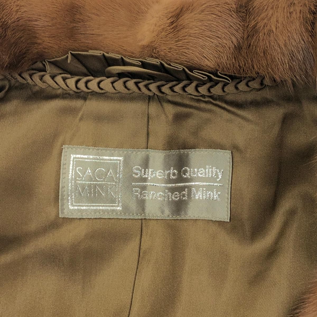SAGA MINK サガミンク 毛皮ジャケット サイズ:F ブラウン レディース 