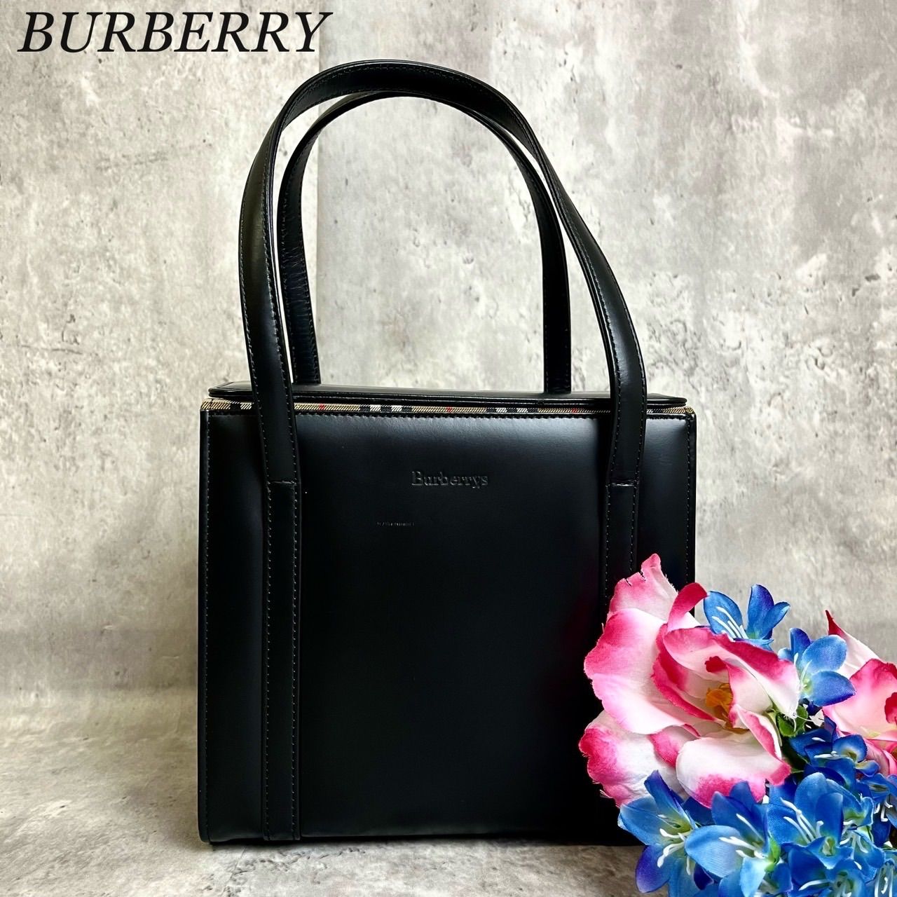 ✨良品✨ BURBERRY バーバリー ハンドバッグ パーティーバッグ ロゴ型 