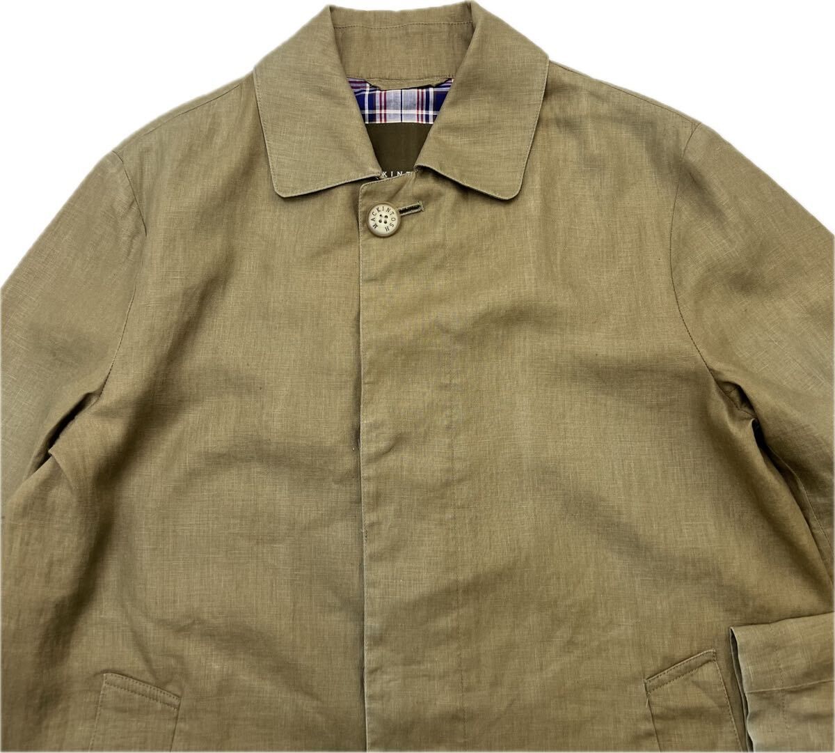 Mackintosh マッキントッシュ 麻 コーティング リネン ステン コート スプリングコート ブラウン 38 春 秋 オンオフ 都会的 BL141 KIN-KAAI_COM