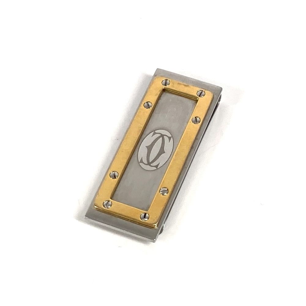 CARTIER カルティエ マネークリップ ロゴ サントス SS シルバー