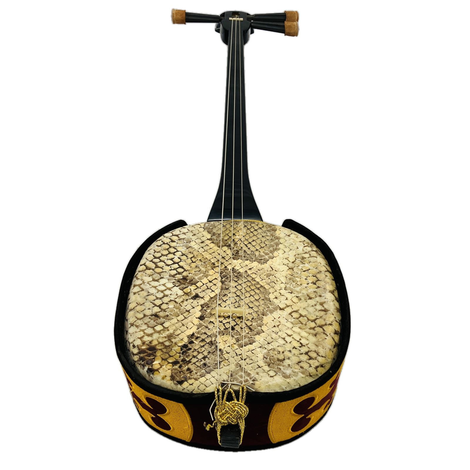 セール開催中！ 三味線 沖縄 人工皮 蛇柄 弦楽器 ソフトケース 付き C10416962