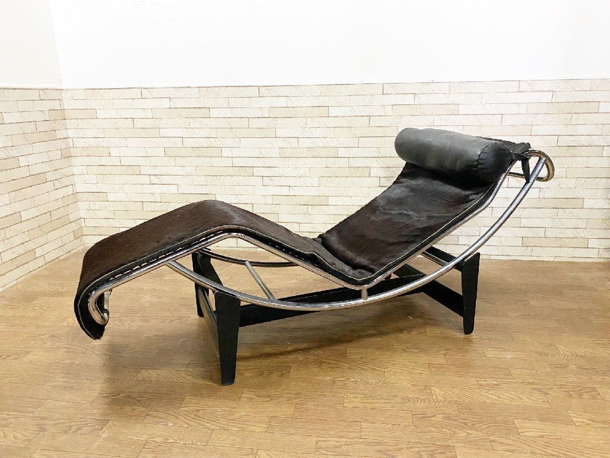 希少 ビンテージモデル 製造No.10603 【cassina/カッシーナ】正規品 コルビジェ LC4 シェーズロング/ハラコ 現行定価：924，000円（貝044)