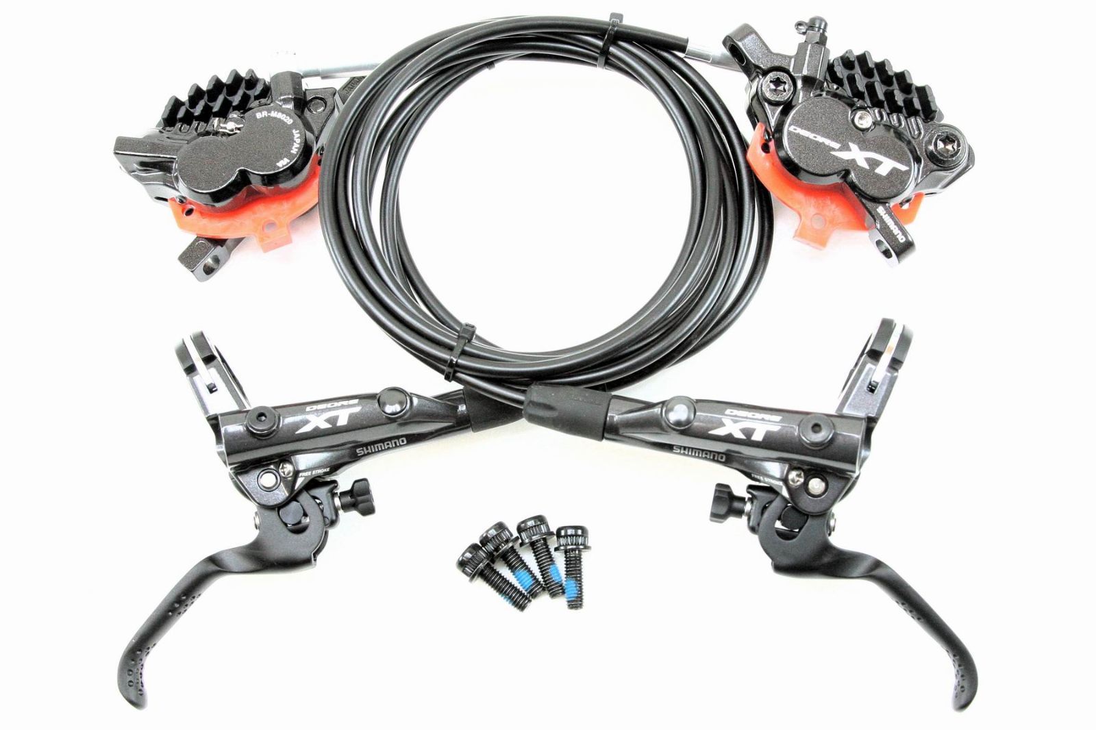 シマノ SHIMANO デオーレ Deore XT 油圧ディスクブレーキ 4ポット 4ピストン BL-M8000 BR-M8020 ローター無 前後セット ブラック