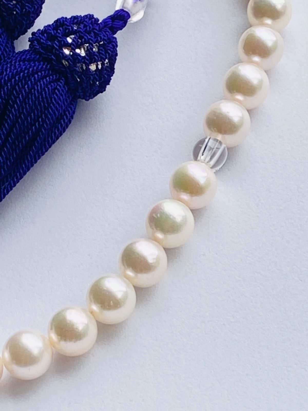 【日本製安い】★新品・送料無料★あこや本真珠　数珠・念珠★７～７，５ｍｍ★ 数珠