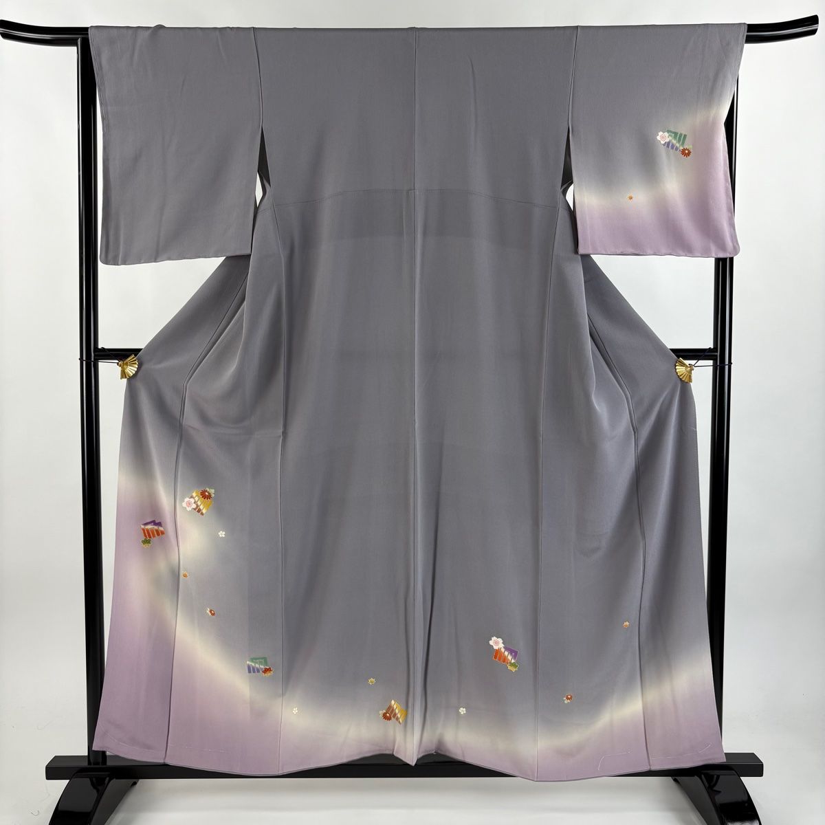 平和屋着物▽訪問着 単衣 作家物 手描き 風景文 暈し染め