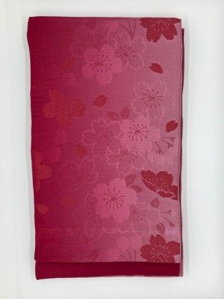 ピンク系 半幅帯 ポリエステルと紐セット 裂き織りとピンク紫系のタイシルク半幅帯 HAN1613 | iichi 日々