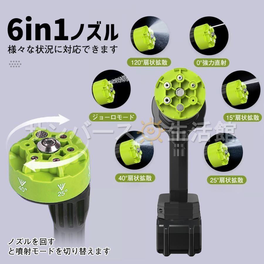 2025新登場強化版】 高圧洗浄機 コードレス 充電式バッテリー式 新登場