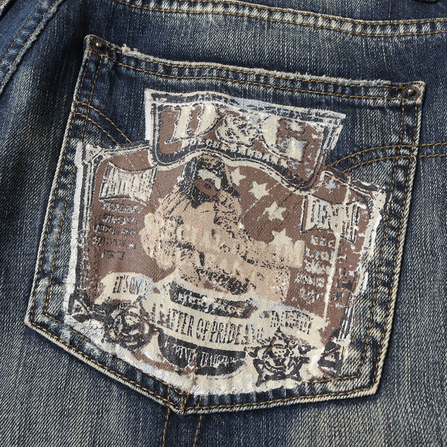 D&G ディー&ジー パンツ サイズ:31 00s ヴィンテージ加工 エンブレム 