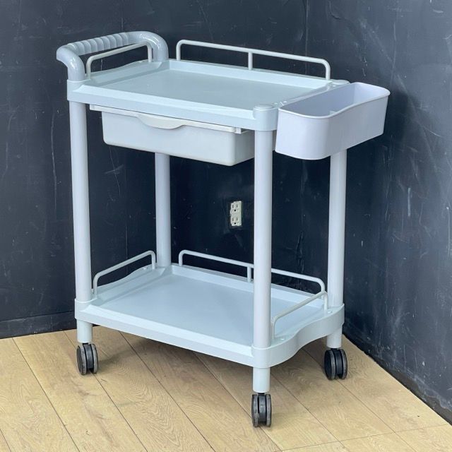 医療用 ローリングトロリー 2段 ツールワゴン 万能ワゴン カート キャスター付き gloma trolley メディカル|58401