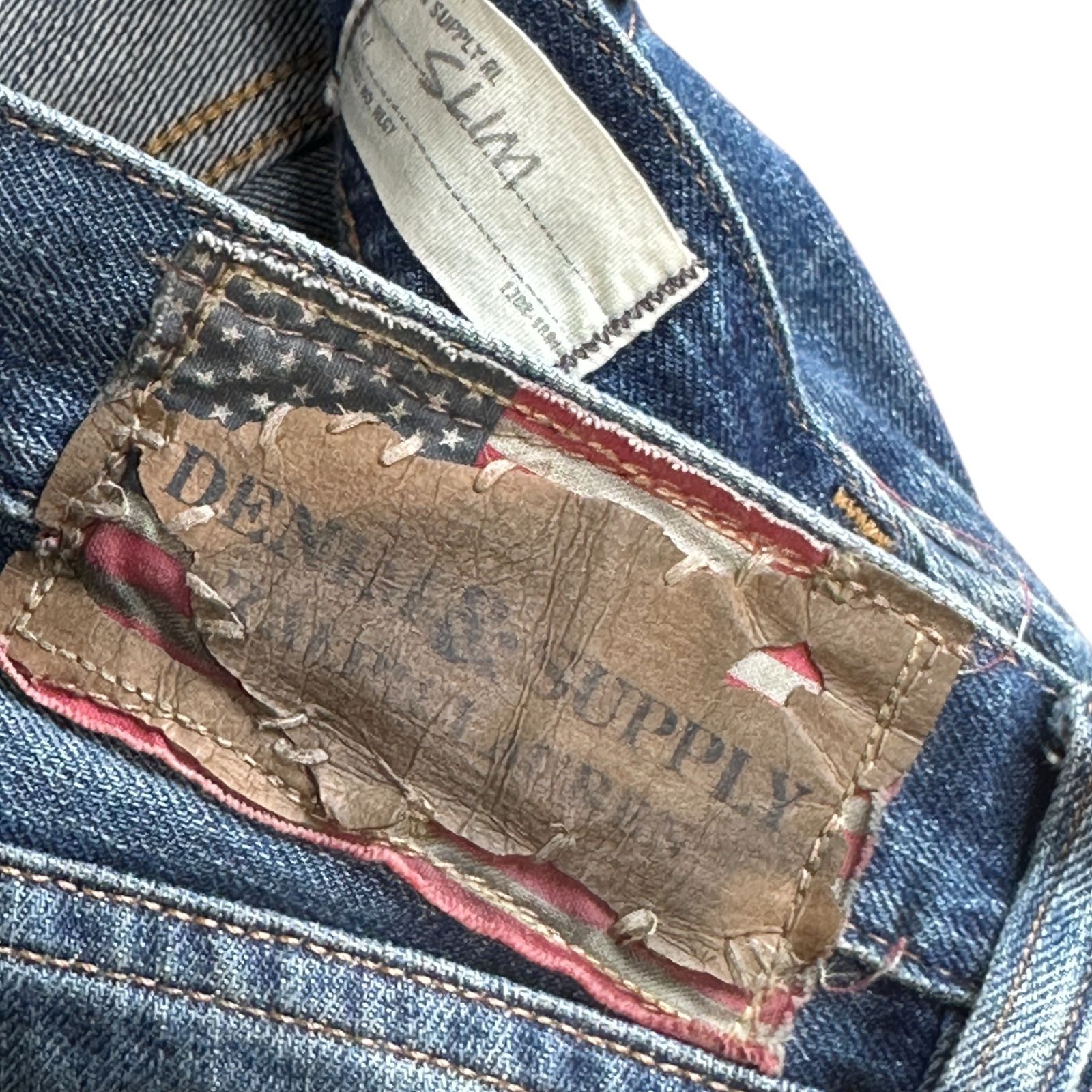 DENIM&SUPPLY RALPH LAUREN SLIM メンズS サイズ27 メキシコ製 リペア 