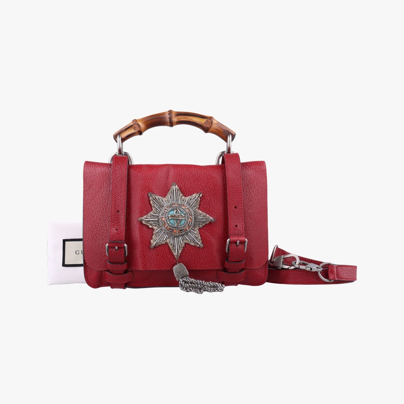 グッチGucciバンブーレッドレザー484676B022976261