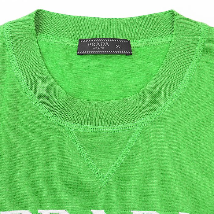 極美品】PRADA プラダ セーター 2021年製 ハイゲージ ニット ロゴ 