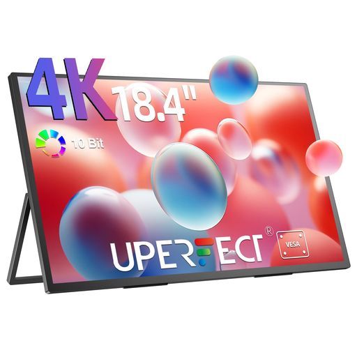 UPERFECTモバイルモニター4K非光沢18.4インチ大画面3840x2160UHD自立型