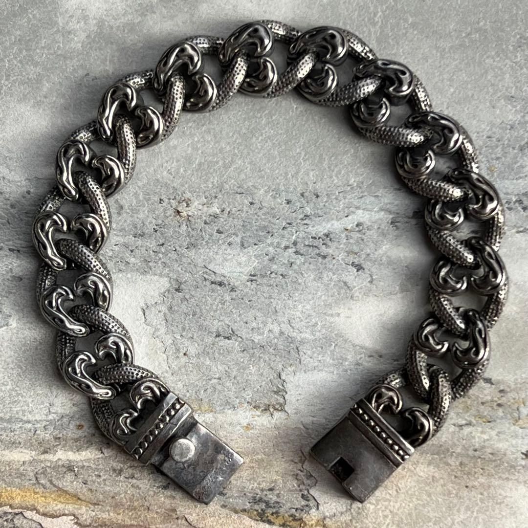 ヴィンテージ シルバー トライバルチェーン ブレスレット アンティーク ヴィンテージトライバル チェーン シルバー ブレスレット VINTAGE