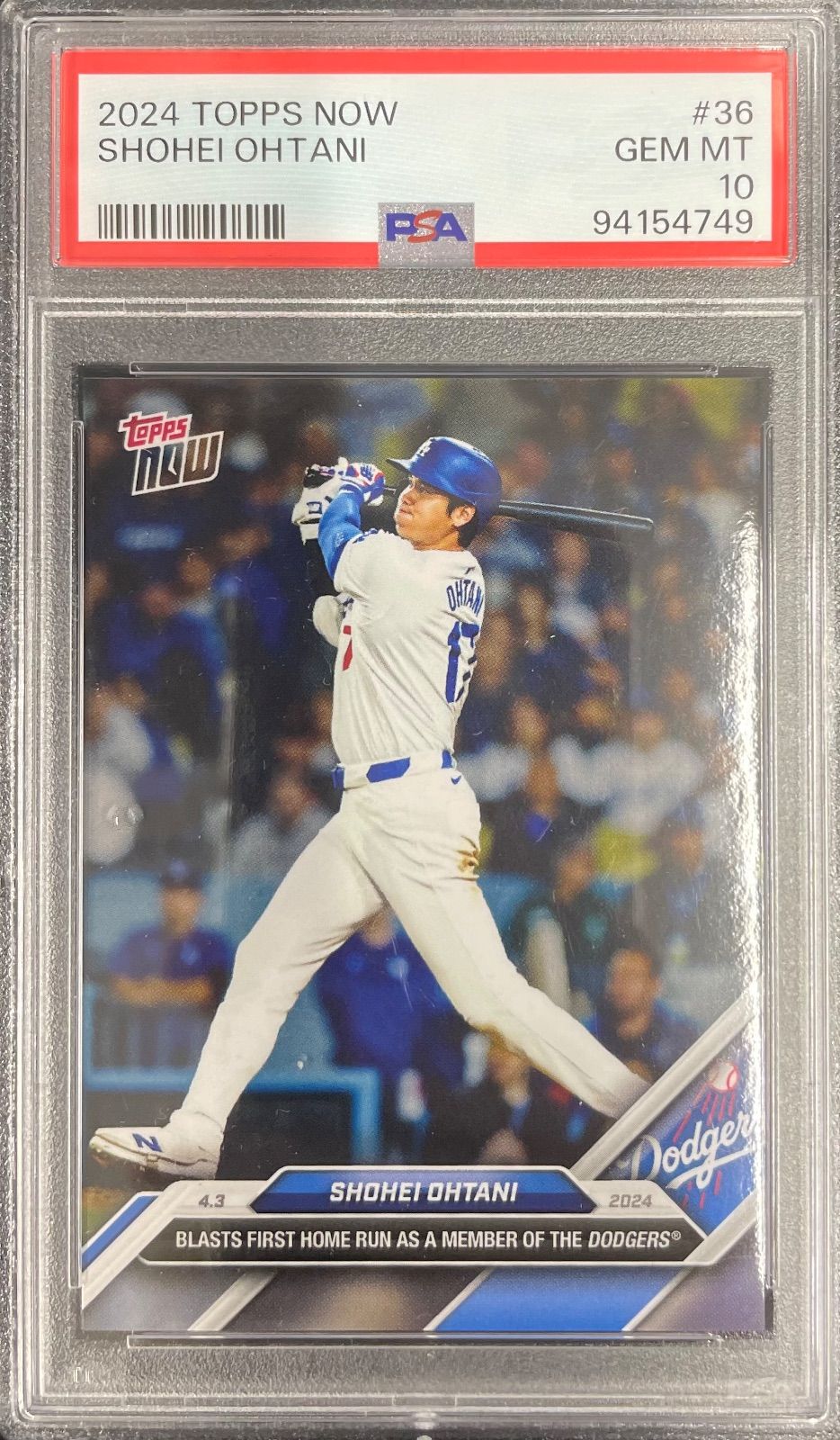 BGS10 ブラックラベル】TOPPS NOW #36 大谷翔平 ドジャース SHOHEI