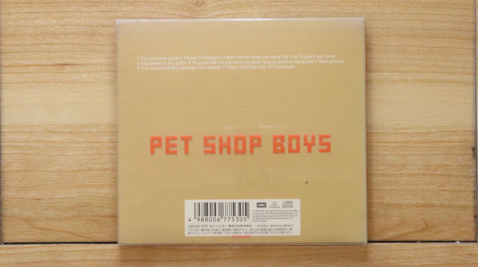ペット・ショップ・ボーイズ プロモーション CD 国内盤 PCD-0399 国内盤CD☆ペット・ショップ・ボーイズ/Pet Shop Boys□ ナイト