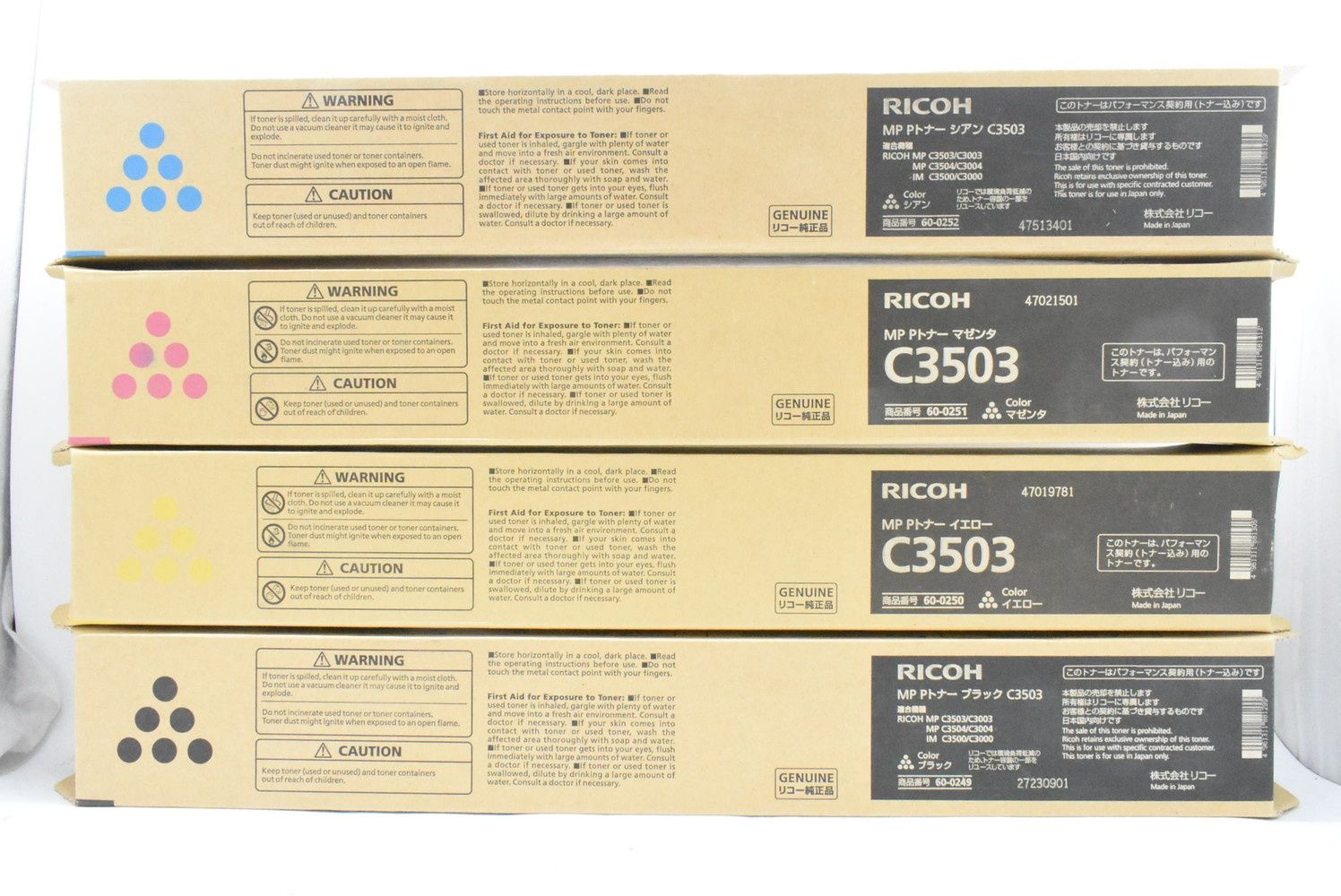 RICOH 純正 トナー C3503 4色12本 シアン マゼンタ イエロー ブラック MY各1本軽い リコー ITG9JXFER3E3-D-N18-byebye CHRISTIANNAURATH_COM_BR