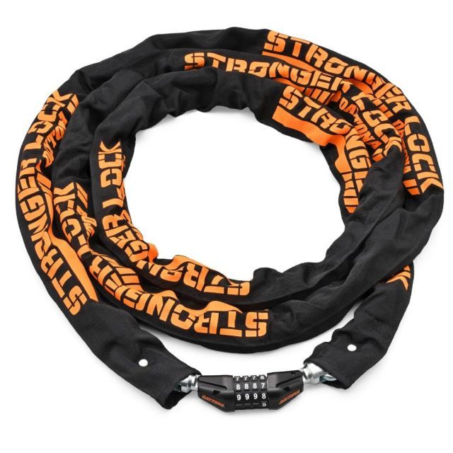 デイトナ Daytona バイク用 チェーンロック φ8mmスチール合金製 鍵が増えない ストロンガーチェーンロック ダイヤルロックタイプ 3.0m 48422