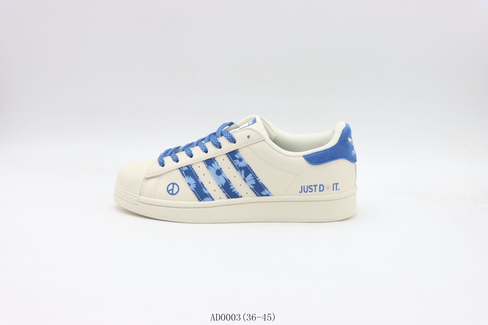 今日 Adidas アディダス シェルトップ スケートシューズ AD0003 ホワイトブルー デイジー-WTO輸入1