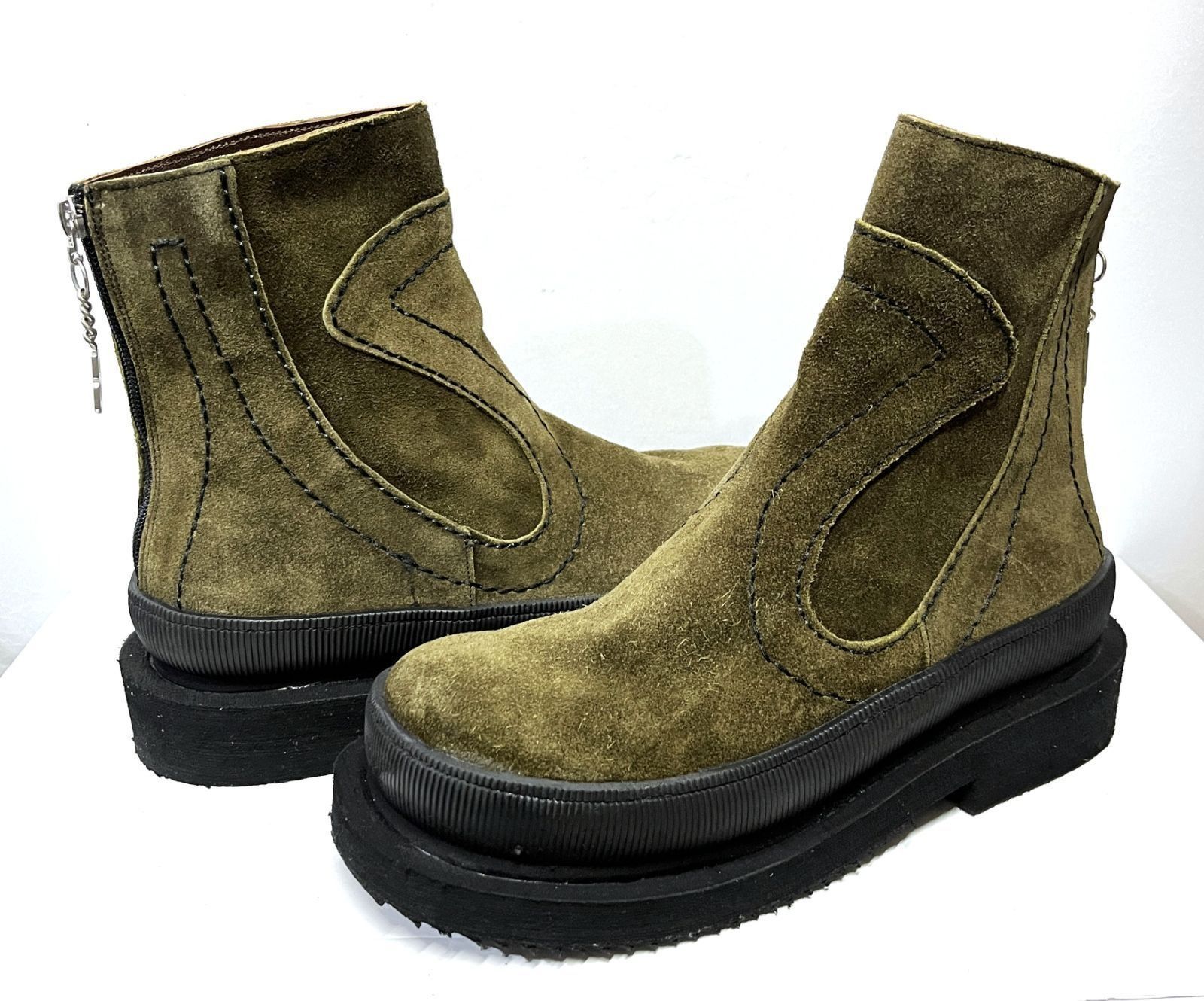 DIRK BIKKEMBERGS｜ダークビッケンバーグ バックジップ スエードブーツ 靴 KWY