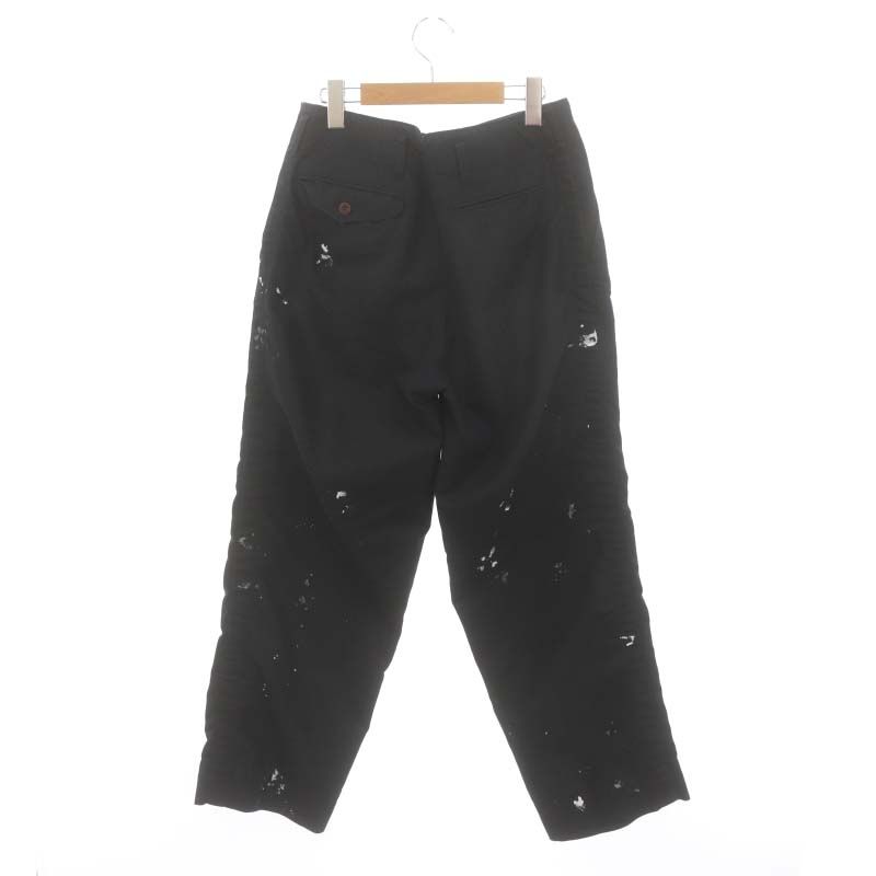 カラー kolor 24SS ペイントパンツ ストレート ワイド ジッパー