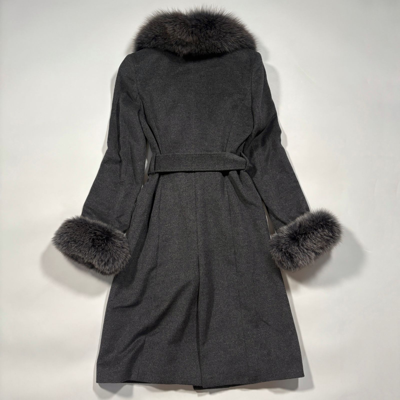 ほぼ未使用 MATERIA マテリア リアルファー アンゴラ ウール ロング