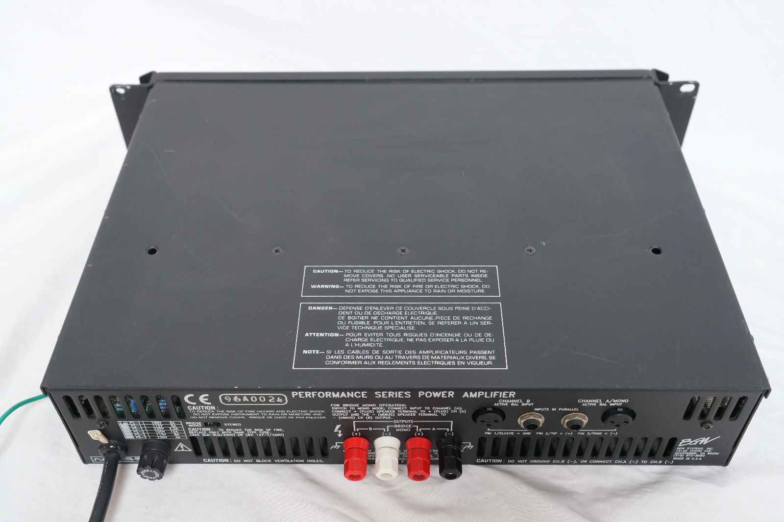 BGW PERFORMANCE SERIES 1 パワーアンプ ☆BGW☆performance series1 PA用パワーアンプ MADE IN USA