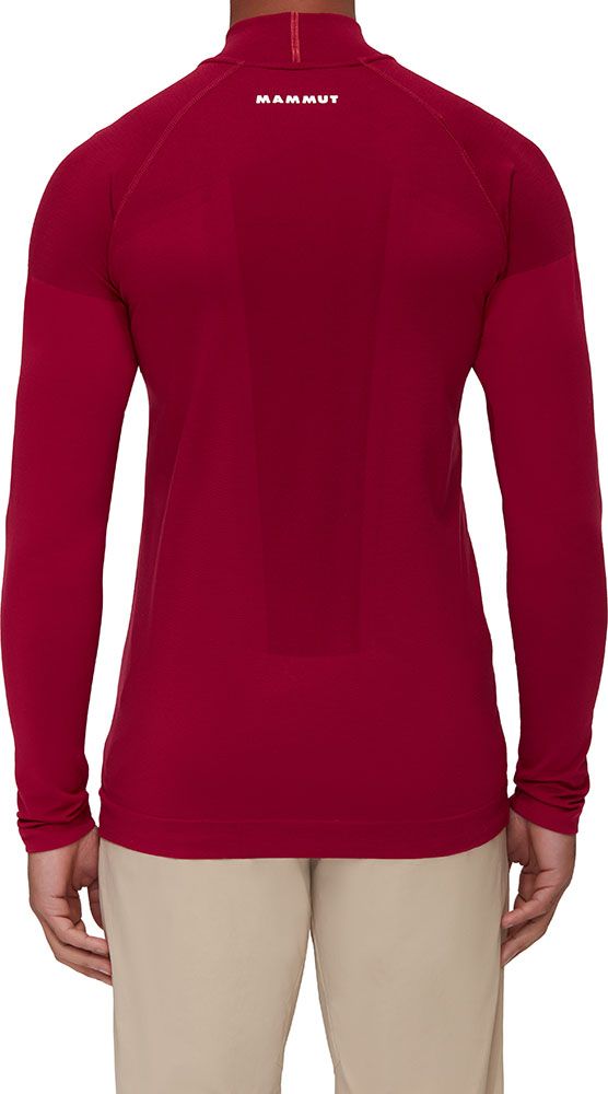 マムート MAMMUT アウトドア トリフト ハーフ ジップ ロングスリーブ メンズ 男性 長袖Tシャツ ストレッチ性 シームレス 防臭 体温調節 保温性 透湿性 耐久性 1016 01050 3715 BLOODRED