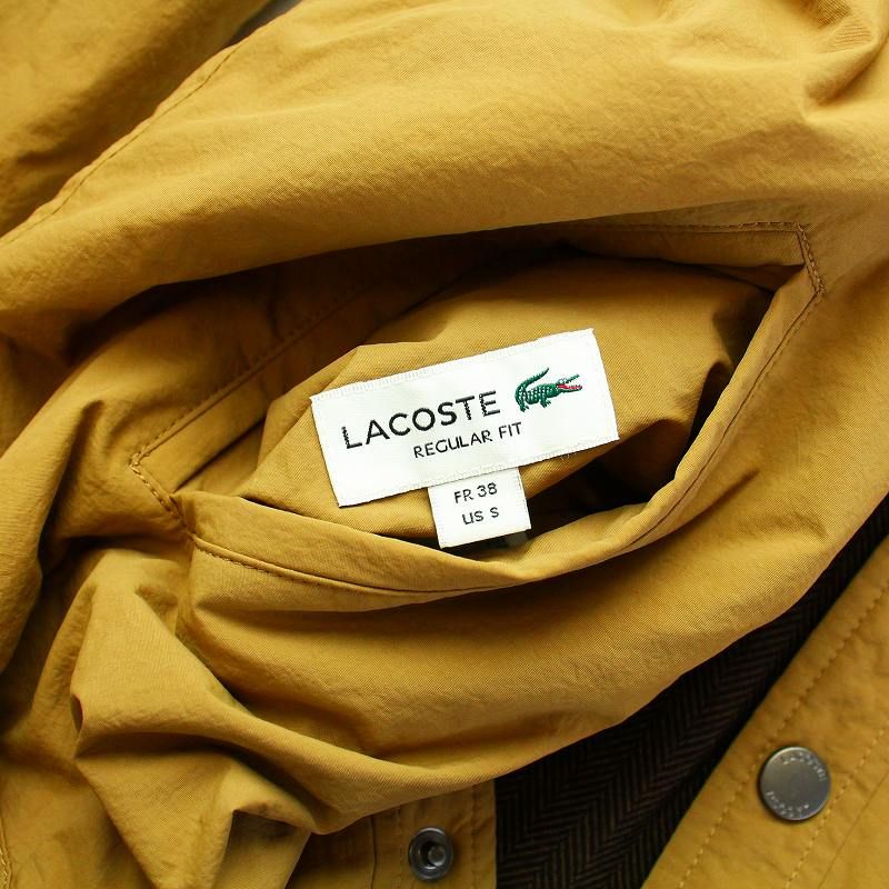 美品【LACOSTE】リバーシブル中綿シャツジャケット ラコステ LACOSTE リバーシブル中綿シャツジャケット ステン