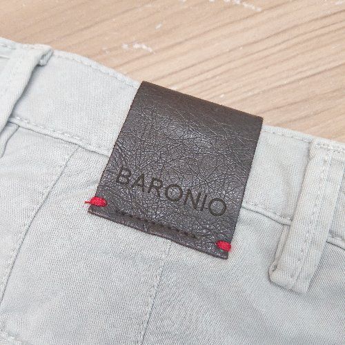 ◇ BARONIO バローニオ ストレッチ素材 総柄 カラ－ボタン チノパンツ サイズ29 グレー系 レディース メンズ E - メルカリ