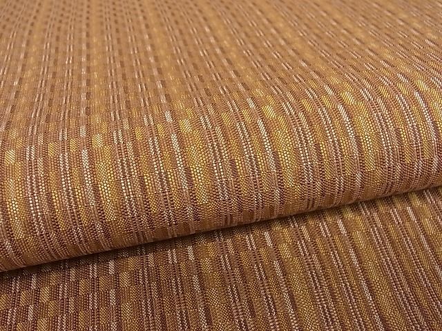 平和屋本店○希少 山下八百子 本場黄八丈 市松綾織 証紙付き 逸品