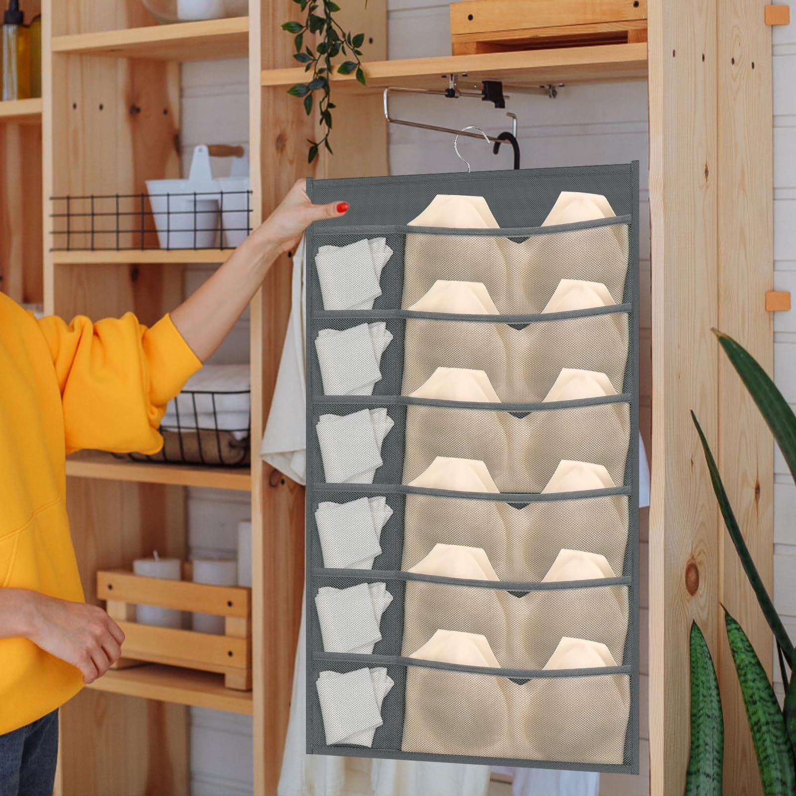 折り畳み 下着収納ウォールポケット