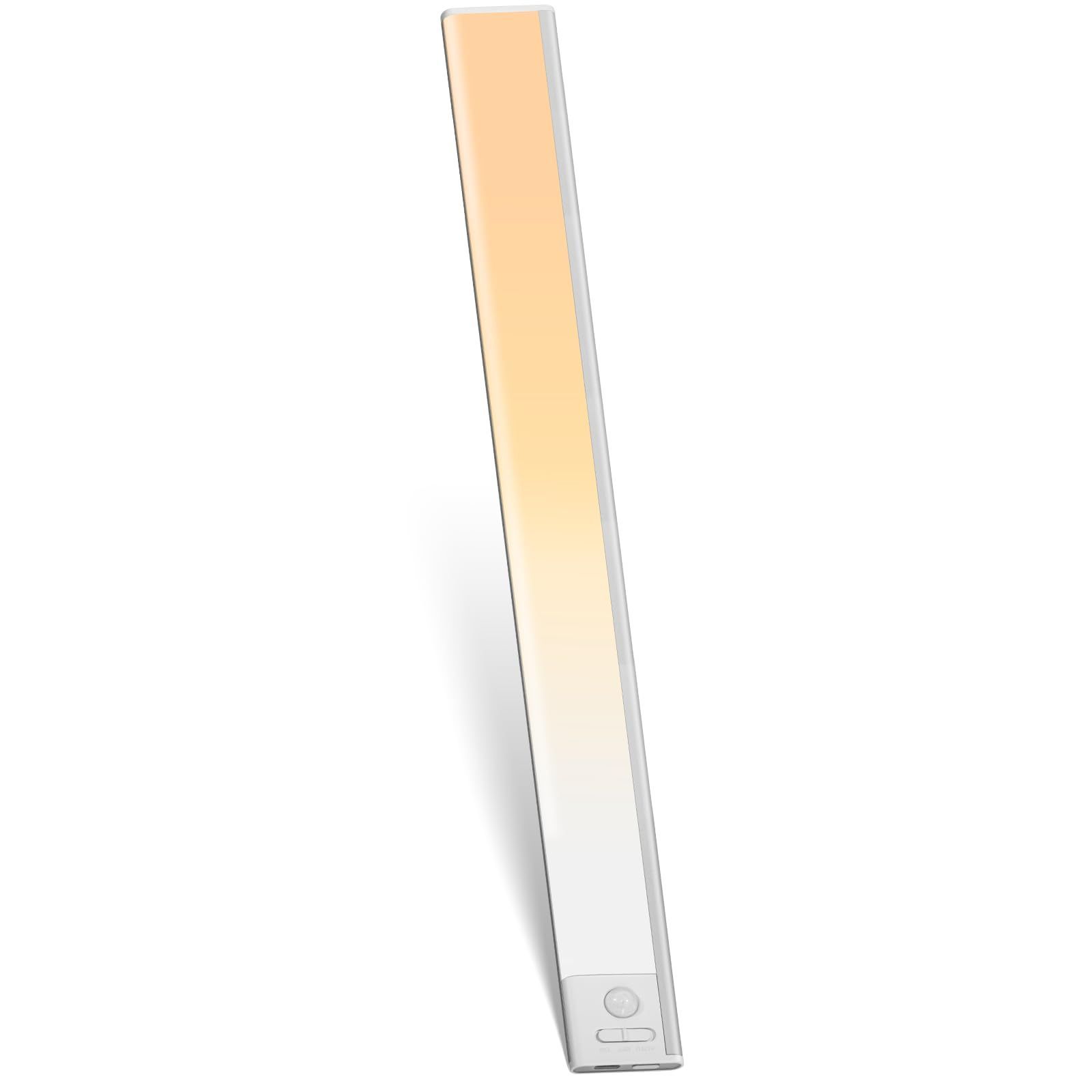 Size 60cm 2本セット _Color 3色温度 人感センサーライト 室内用 充電式 マグネット付き 薄型LED 調光調色機能 60cm バーライト 3色調整 人感センサー キッチンライト 押入れライト マグネットライト 工事不要 配線不要 足元照明 超