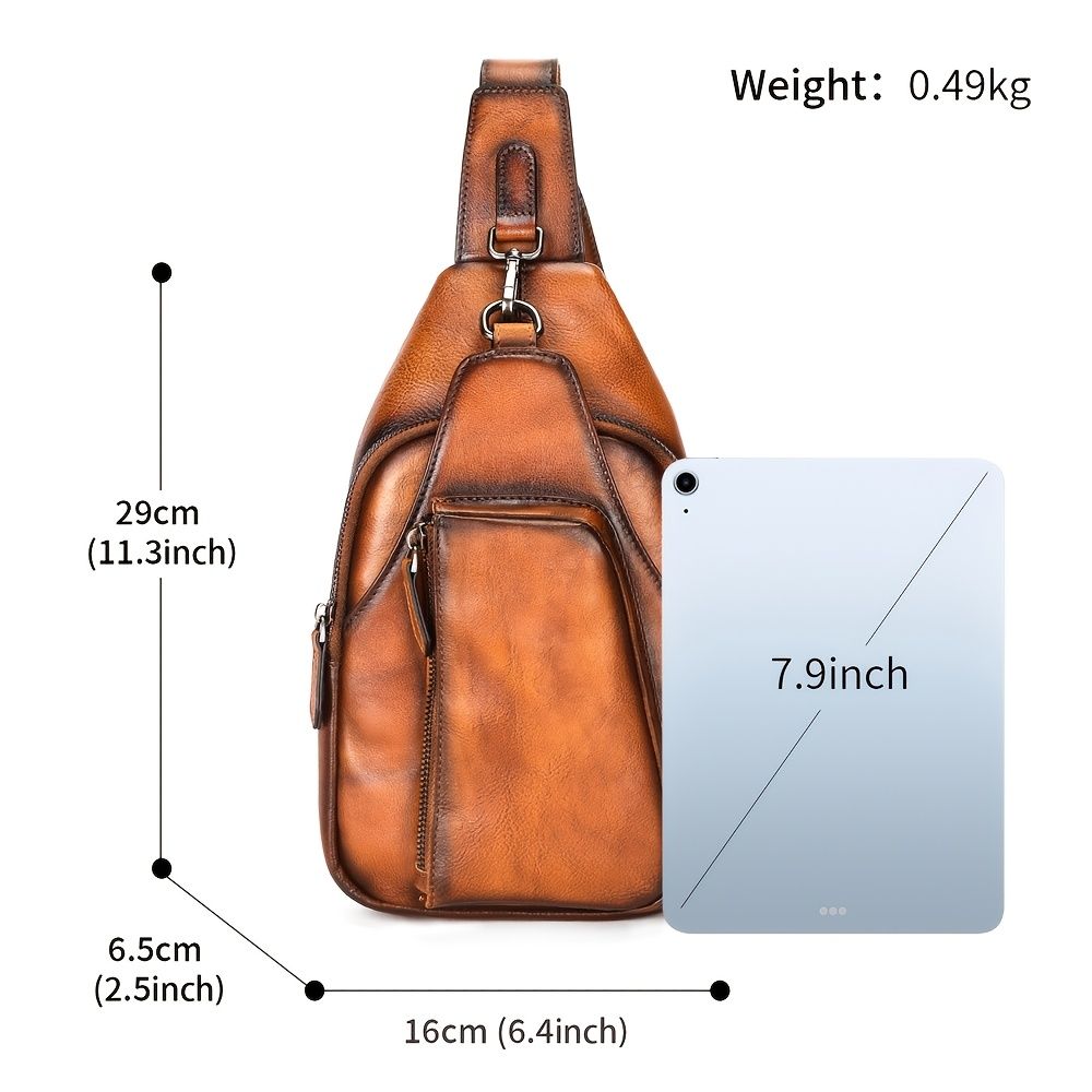 新着商品】NIUCUNZH メンズ本革クロスボディバッグ - カジュアル