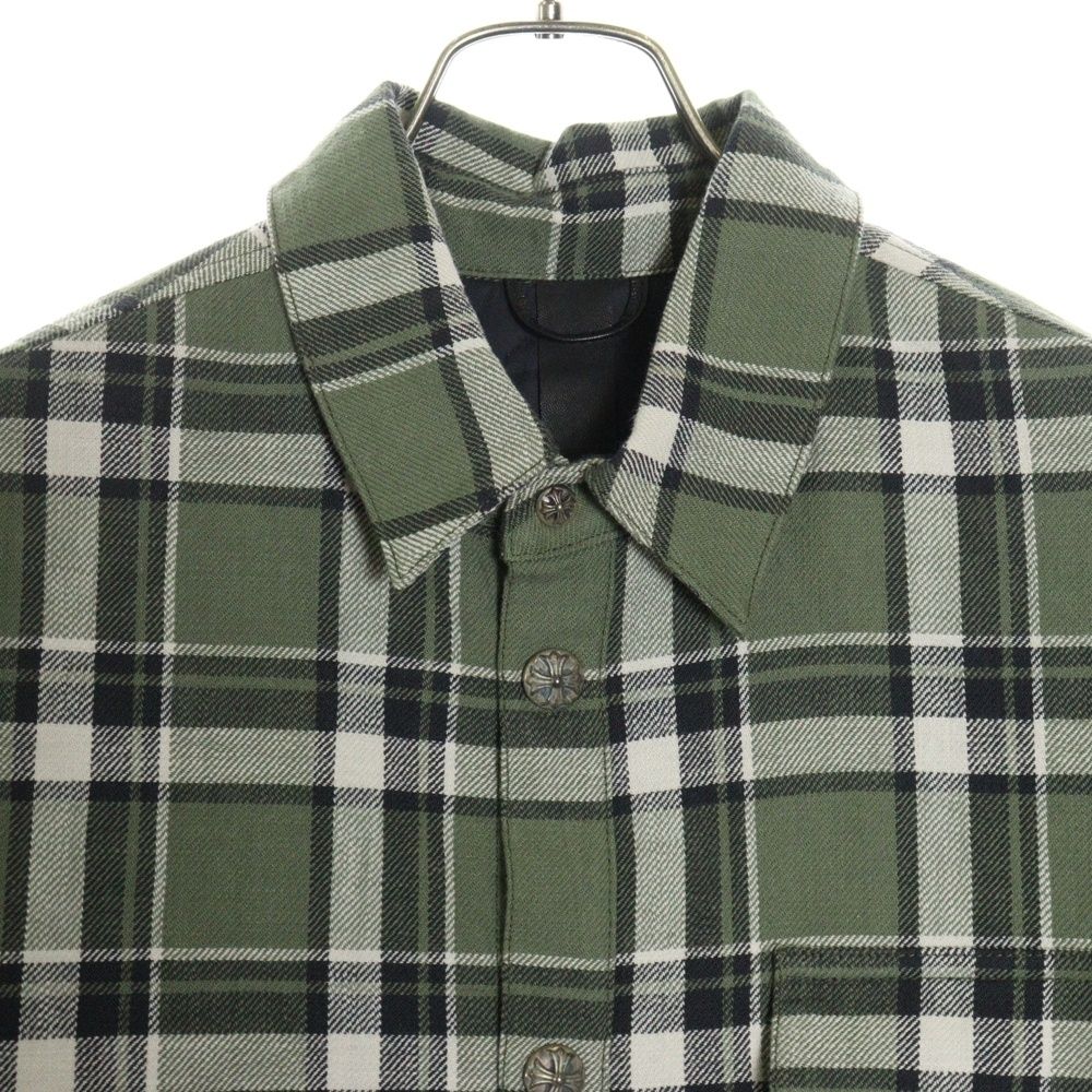 jnhearts Vneck shirts (未使用品) CHROME HEARTS (クロムハーツ) WORKN SHIRT JNKYRS PLD OLIVE