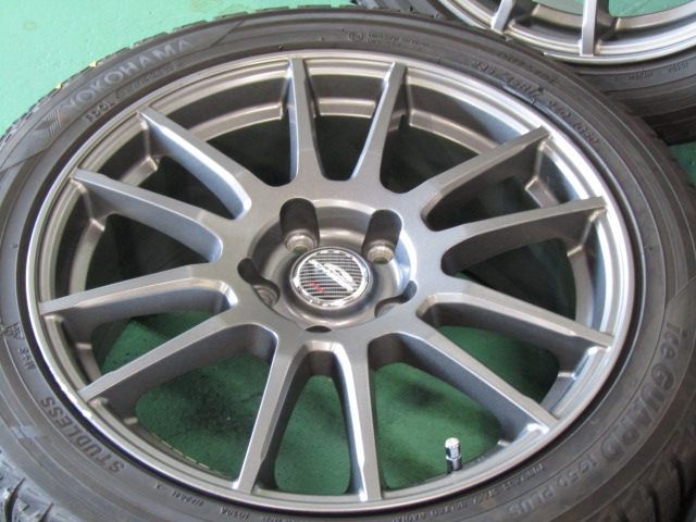 マナレイ 15インチ 4.5J ET45 スタッドレス ハンコック 17年 165/55R15 軽自動車